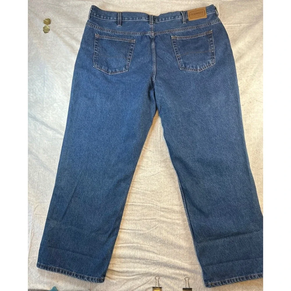 C.E. Schmidt Workwear Mens Jeans Blue Cotton Denim Straight Leg‎ 44x30